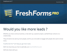 Tablet Screenshot of freshformspro.com